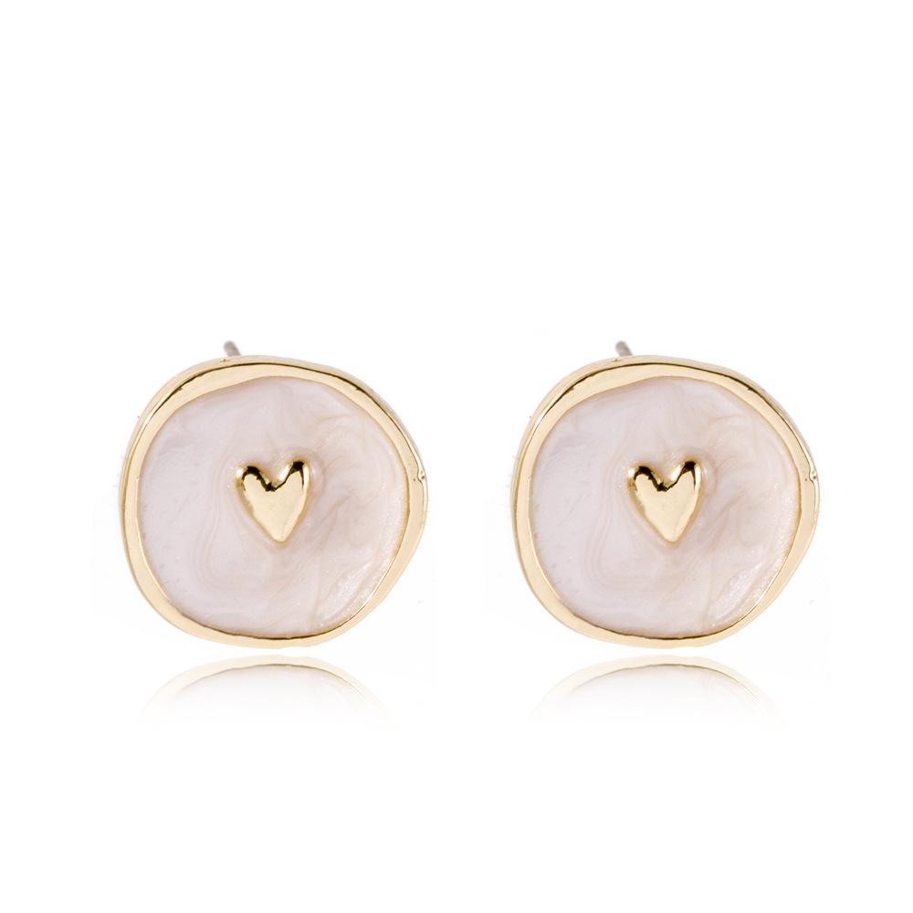 Modische Halskette mit Tropfenanhänger aus Legierung, Öl, Herz, Mond und Blitz, elegant, süß, rund, Partyschmuck für Damen, Geschenk