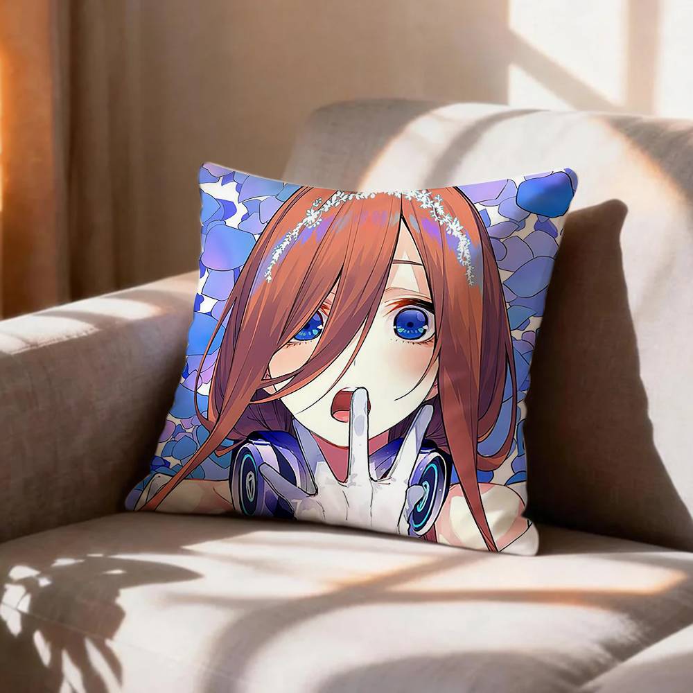 CUTE TThe Quintessential Quintuplets   Pillow Case Pattern Printed Pillowcase For Living Room Sofa Cushion Cover