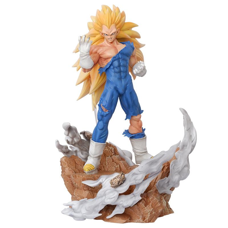 Anime Dragon Ball Z Super Saiyan Son Goku Vegeta Battle Ver. GK PVC Action Figure Statue Collection Model Kids Toys Doll Gifts