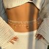 Bohemian Starfish Conch Shell Waist Chain for Women Fashion Imitation Pearl Personality Beach Belly Chain Body Jewelry Gifts