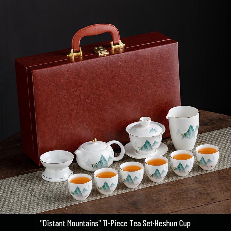 A Thousand Li Mountains Ceramic Kung Fu Tea Set