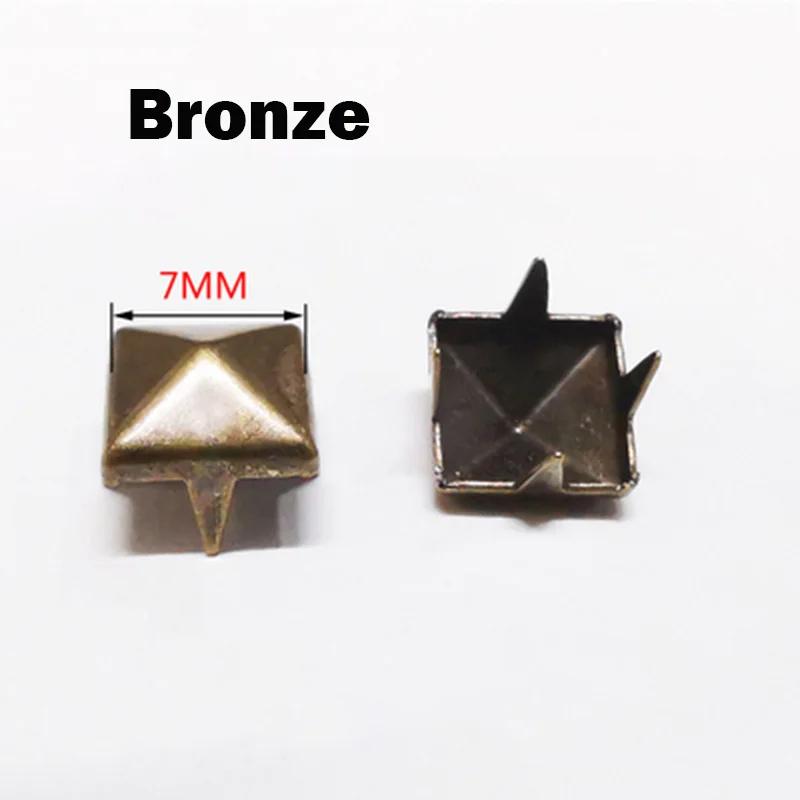 20/30/50Pcs 4~15mm Metal 4 Claw Rivets Square/Round Spike Studs Pyramid Rivets for Clothes Shoes Bags Belt Punk DIY Leathercraft