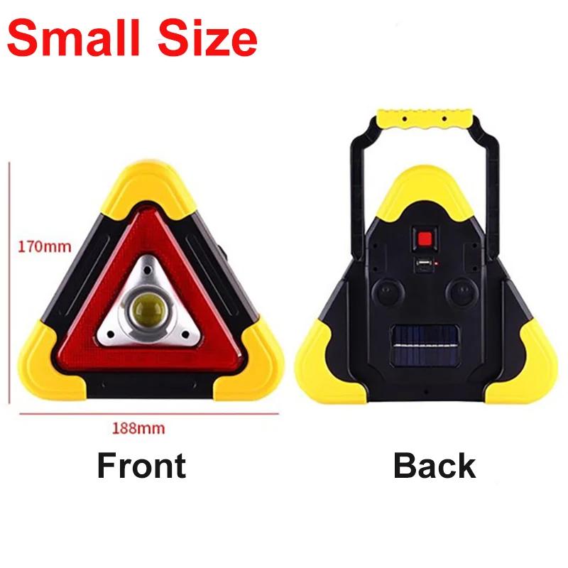 3-in-1 Solar Emergency Triangular Warning Light Safety Emergency Breakdown Alarm Lamp Portable Solar Light for Camping Working