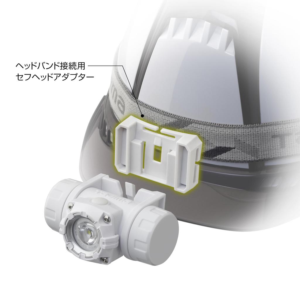 Tajima Safe Headlamp Large Beam Rechargeable White Compatible with all types of Safe Helmets and Safe Compact and Integrated Power Powerful Magnet for