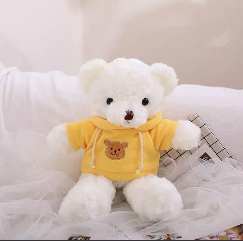 Teddy Bear Adorable Hoodie Cute Girl Kids Companionship Plush Toy Birthday Gift