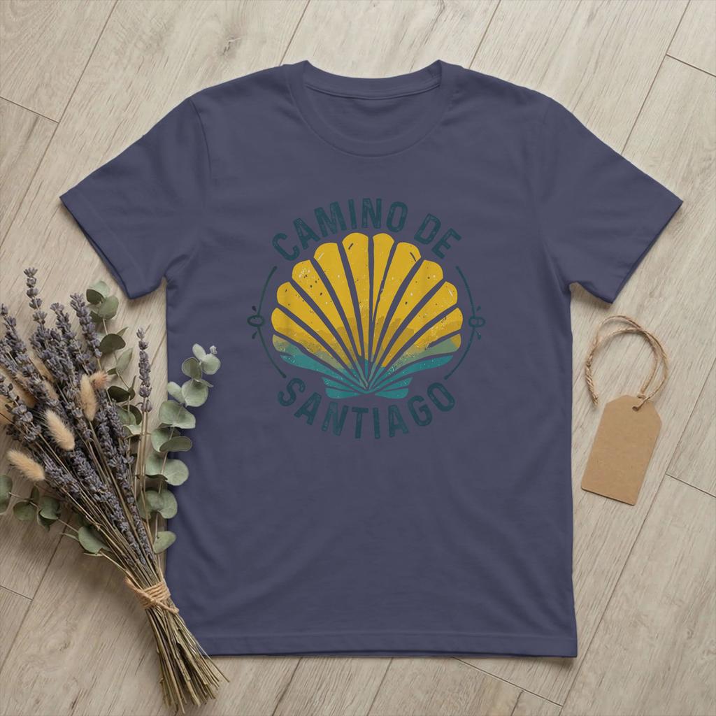 Camino de Santiago Way of St James Unisex T Shirt Hiking Novelty Tee Short Sleeve Round Collar TShirts Cotton Printed merchandise