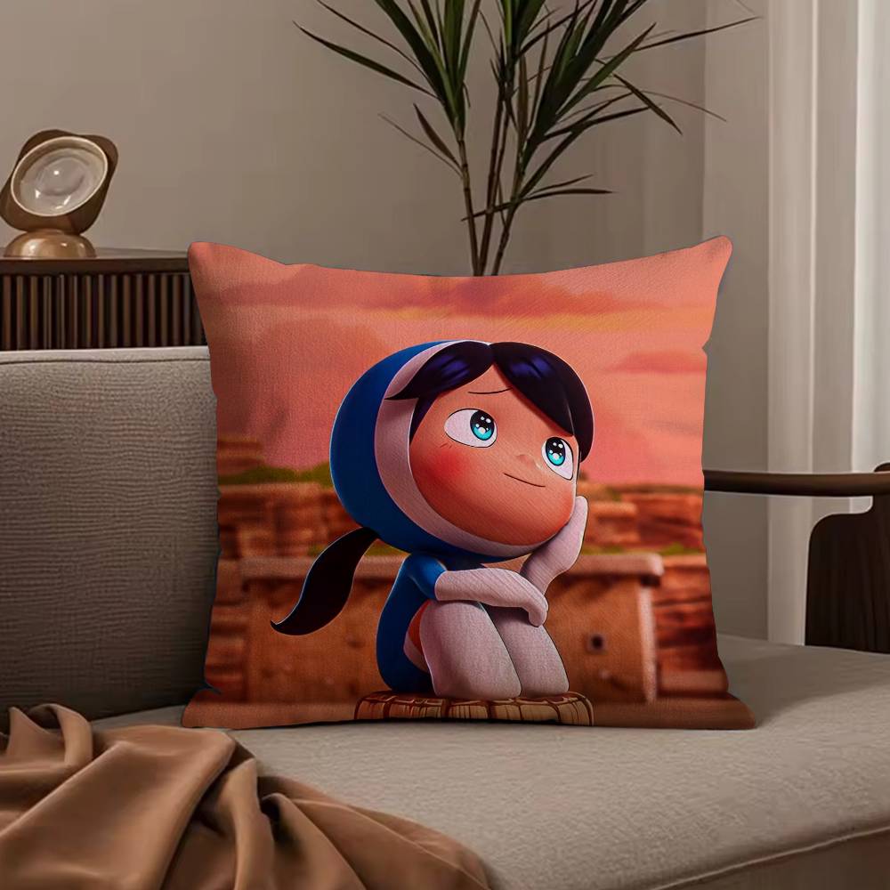 Anime Yumi's Cells The Movie Pillow Case Anti-dustmite Pillowcase Invisible zipper silky short plush Sofa cushion cover