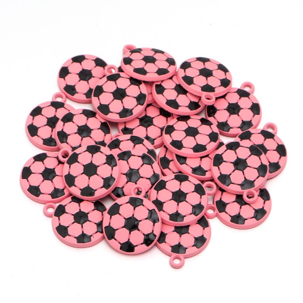 5Pcs Alloy Drop Oil Color Pendant Football Basketball Rugby Shape Fashion Pendant For DIY Men Women Necklace Earring Party Gift