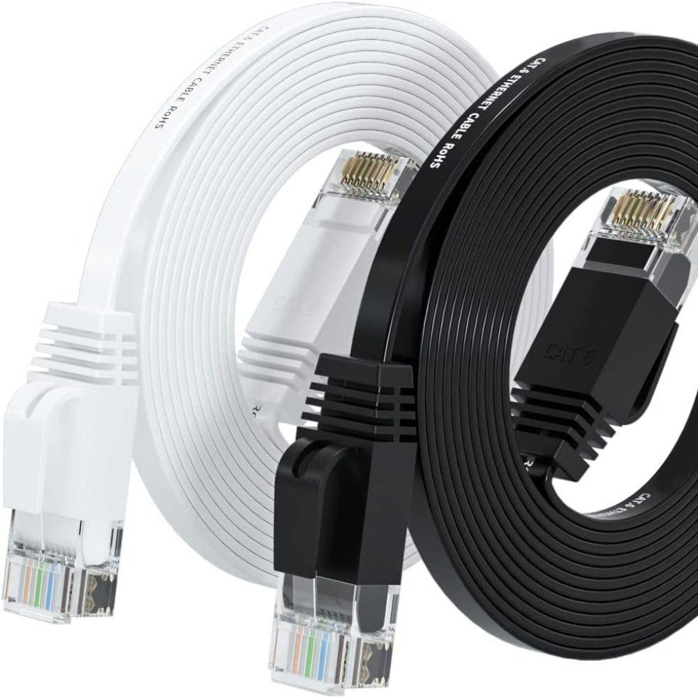 Flat Design Cat6 Ethernet Cable 1000Mbps Support LAN Network Cable  PC Connection