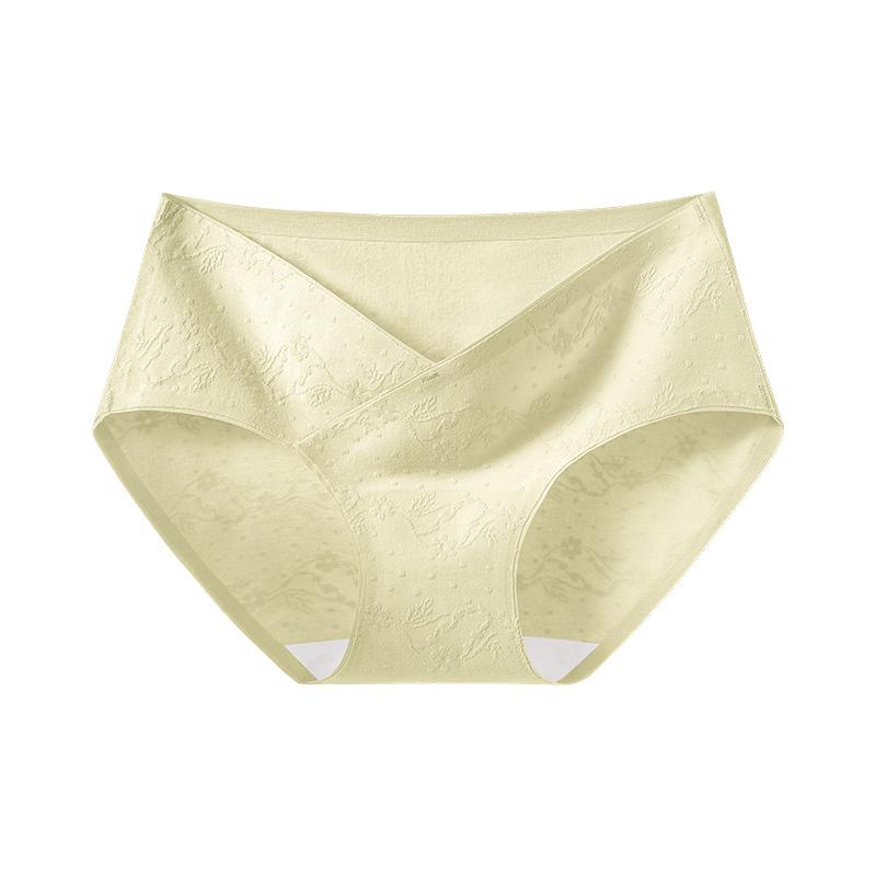 Damen Frühling und Herbst Baumwolle Jacquard Antibakterieller Schritt Schwangere Frauen Verlängerter Schritt Unterwäsche