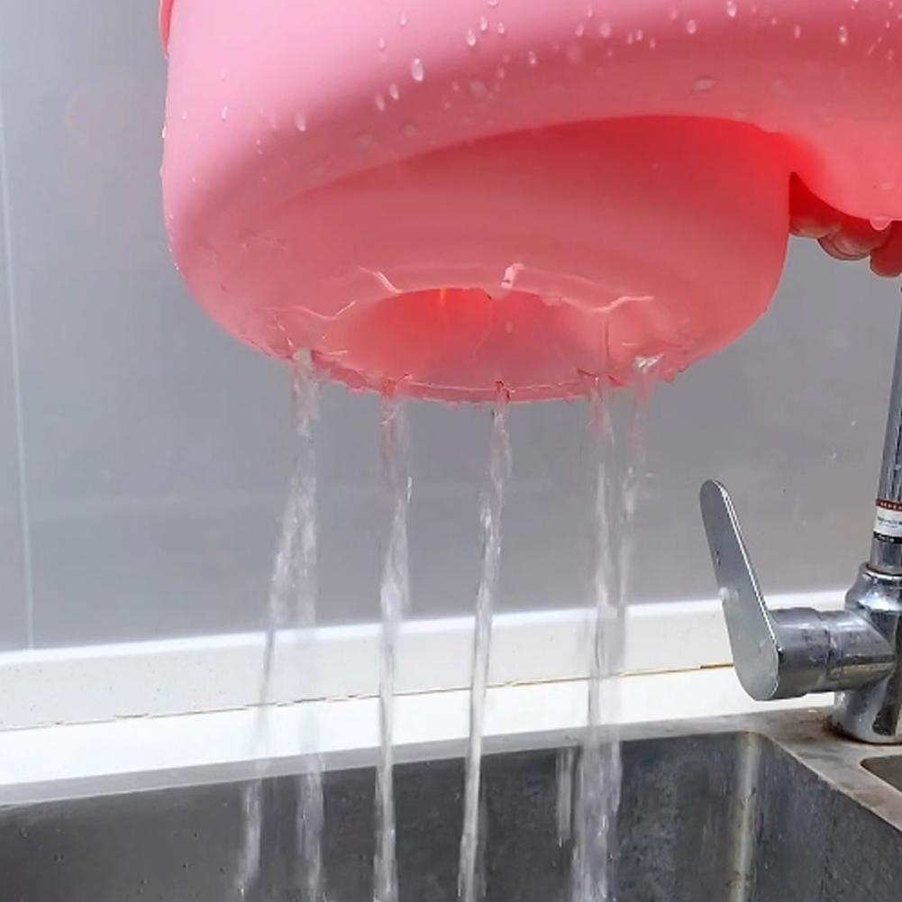 Schneckenform Obstablaufkorb Kreative Automatische Rotation Sauberes Gemüsewaschbecken Multifunktional Wiederverwendbar