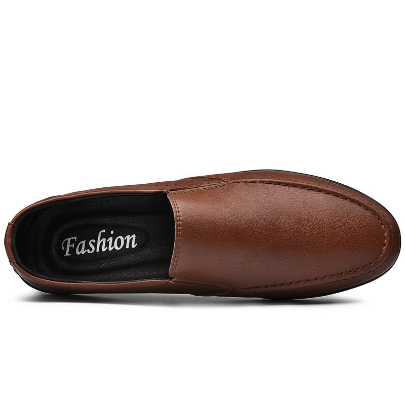 Men Boat Shoes Business Breathable Mens Loafers Shoes Flat Shoes Casual Genuine Leather Footwear Slip on Antiskid