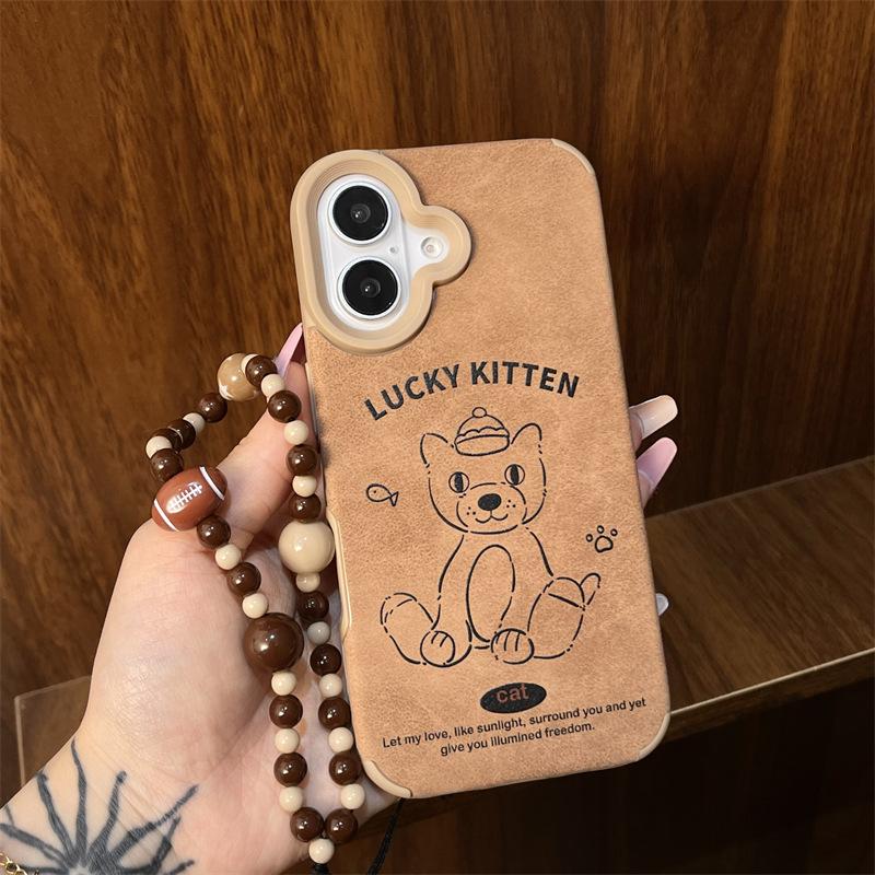 Cute and Creative Niche Ins Velvet Line Cats for Autumn and Winter Are Suitable for Apple 16promax