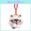 Penguin Plush Toy With Lion Dance Hanging Decor For New Year Celebrations