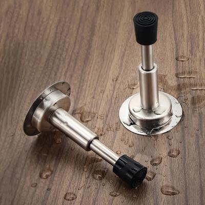 Stainless Steel Door Stopper Non Punch Hydraulic Buffer Damper Wall Protector Wall-Mounted Rubber Door Stop Door Hardware