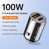 100W Autolaadija Kahe Pordiga Ülikiire Laadimise Adapter Kiirlaadimine Pd Qc 3.0 iPhone'ile Samsungile Xiaomile Huaweile Autoadapter