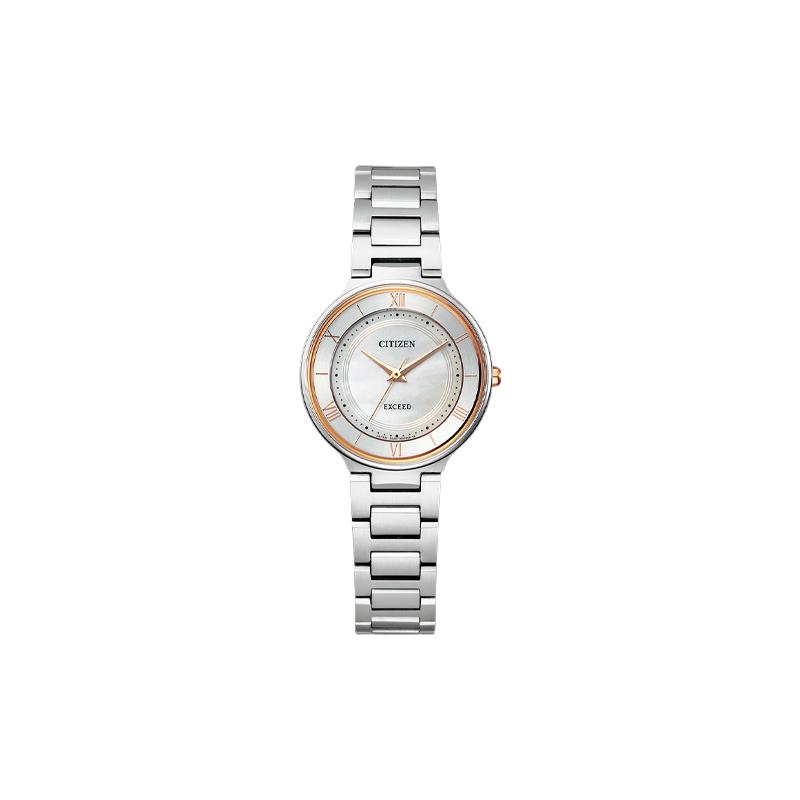 

CITIZEN 50 meters waterproof, solar Quartz, titanium strap, , women s watch, white dial EX2090-57P синій
