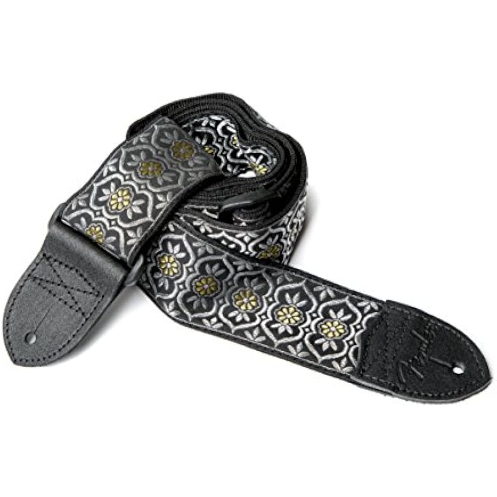 Fender Fender Fender Strap 2" Nylon Jacquard Silver/Gold Batam
