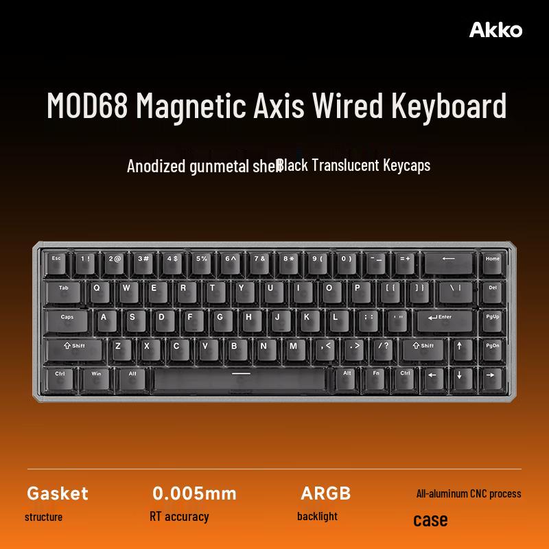 AKKOMOD68 Dichtung Aluminium Kabelgebunden 8K Magnetschalter Gaming-Tastatur
