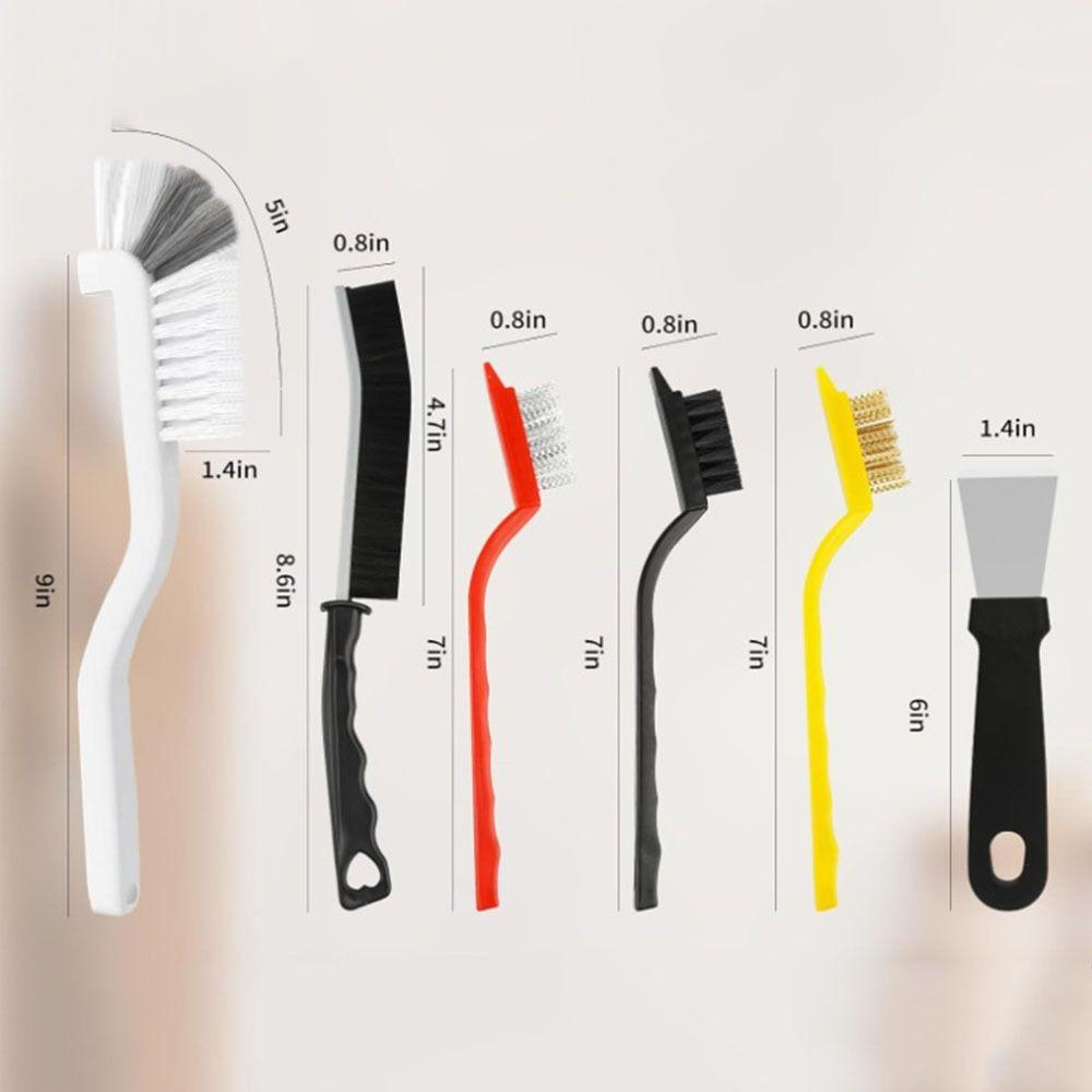11Pcs Strong Decontamination Stove Rust Remover Hard Bristle Kitchen Cleaning Brush Kit  Household