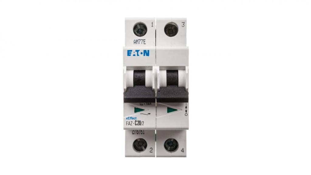 Circuit Breaker 2P C 20A 15kA AC FAZ C20/2 278761