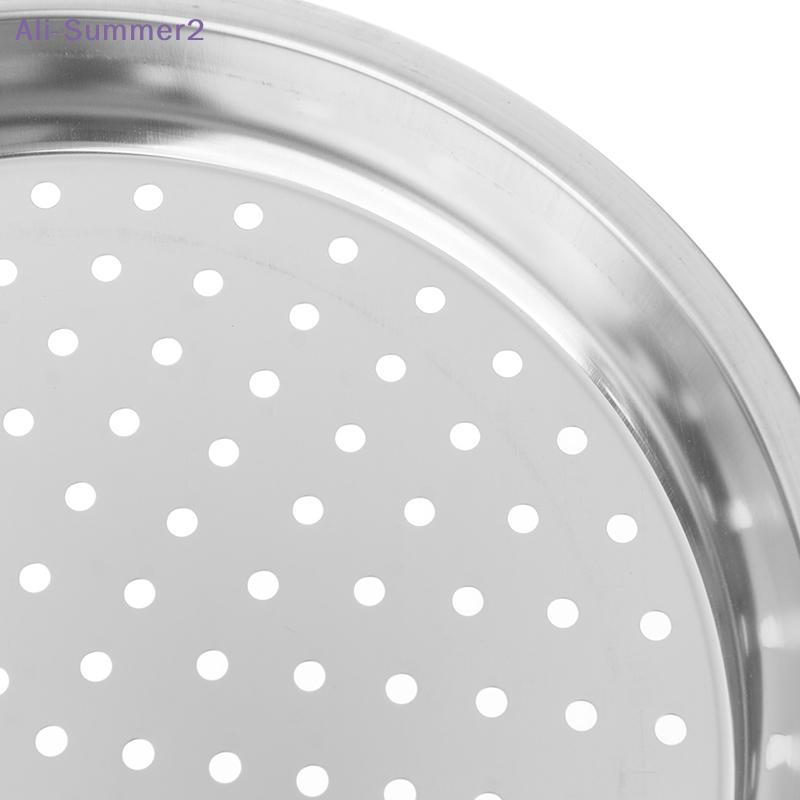 {Summer2} 28/30/32/34CM Stainless Steel Round Steamer Durable Dumplings Fish Steaming Tray Thickened Steamer Kitchen Cooking