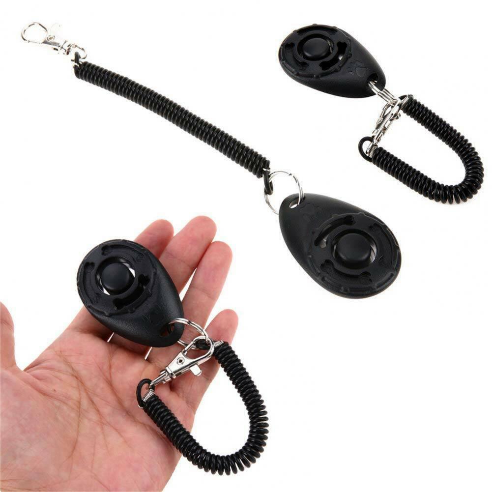 Hundetraining Clicker Haustier Katze Kunststoff Neu Hunde Clicker Trainer Hilfswerkzeuge Verstellbare Handgelenkschlaufe Ton Schlüsselanhänger Hundezubehör