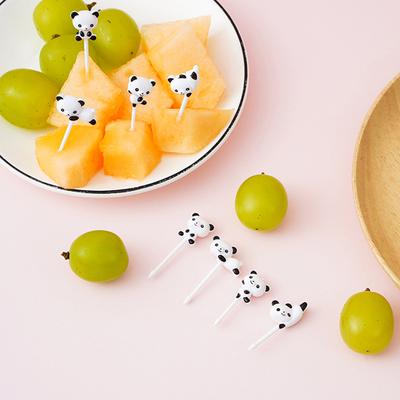 16Pcs Fruit Fork Easy To Clean Cute Panda Shape Food Dessert