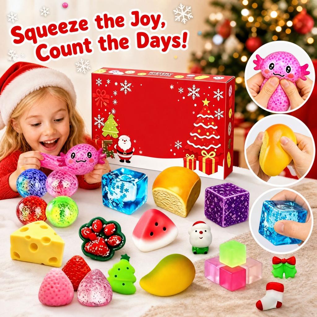 3D Toy Set -Day Christmas Advent Calendar Slow Soft Stress Cute