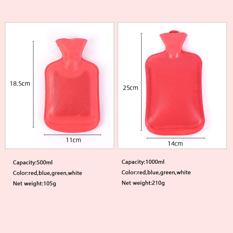 1500/1000ml Thick Hot Water Bottles Portable Rubber Winter Warm Hot Water Bag Hand Warmer Water Filled Silicone Hot Water Bag
