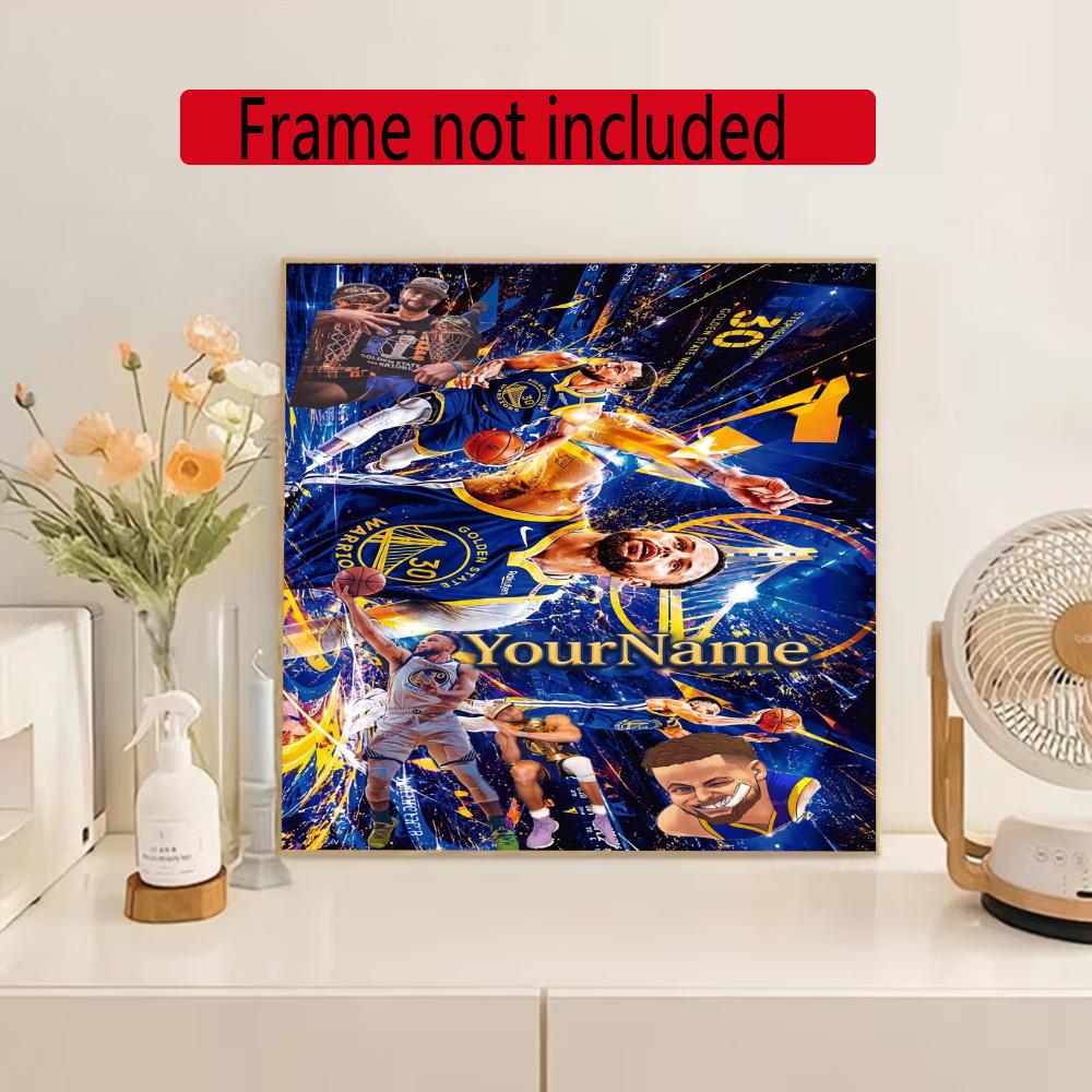 Curry Personalized Text Diamond Painting Round Diamond Mosaic Rhinestones Diamond Embroidery Craft Kit Wall Decor Without Frame