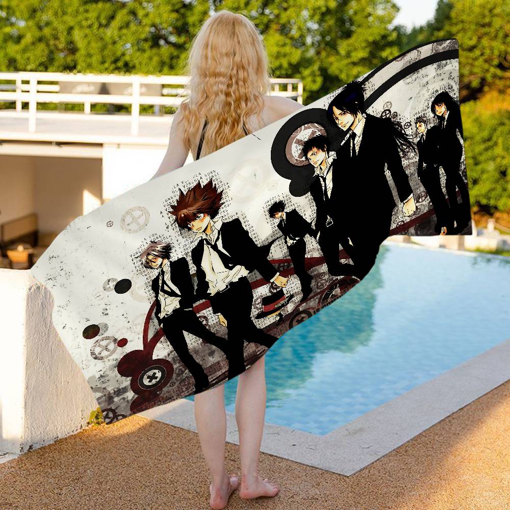 Popular Anime H-Hitman Reborn Beach Towel Colorful Bath Towels For Girl Microfiber Quick Dry Sand Free Beach Spa Gym Pool