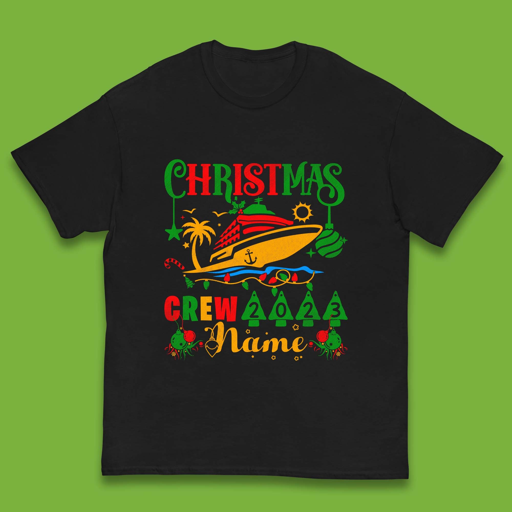

Personalised Cruise Crew Christmas Kids T-Shirt 100