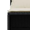 4 piece garden sofa set with cushions black poly rattan