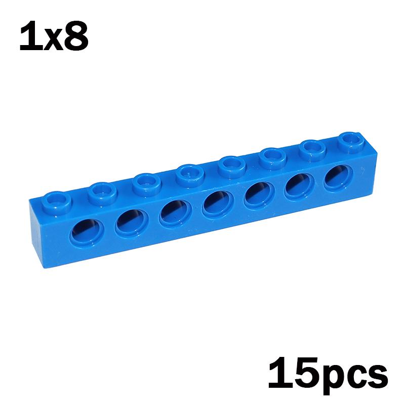 MOC Technology Assemble Particles Brick 1x8 with 7 Holes 3702 DIY Brick Playset Learning  Educational Toys  Playsets for Kids