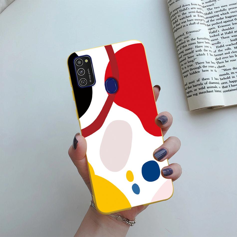 Cute Cartoon Case For Samsung Galaxy M51 M31 M21 M31S M21S M30S Case Candy Colorful Anime Painting TPU Silicone Cover Case Funda
