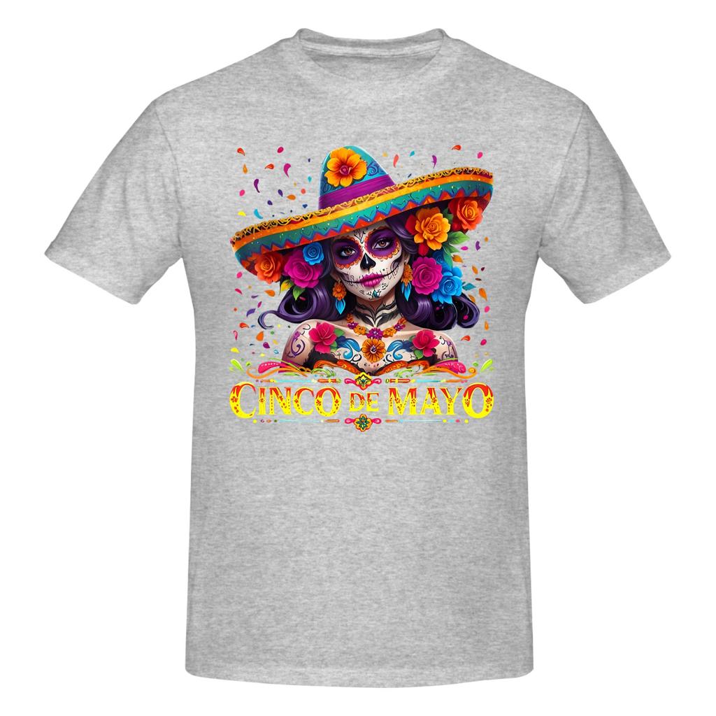 Piece La Catrina Funny Graphic Cotton TShirt Cinco De Mayo Tees Tops For Unisex