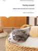 Four Seasons Rattan Cat Nest: Cozy Straw-Weaved Bed for Cats & Small Dogs