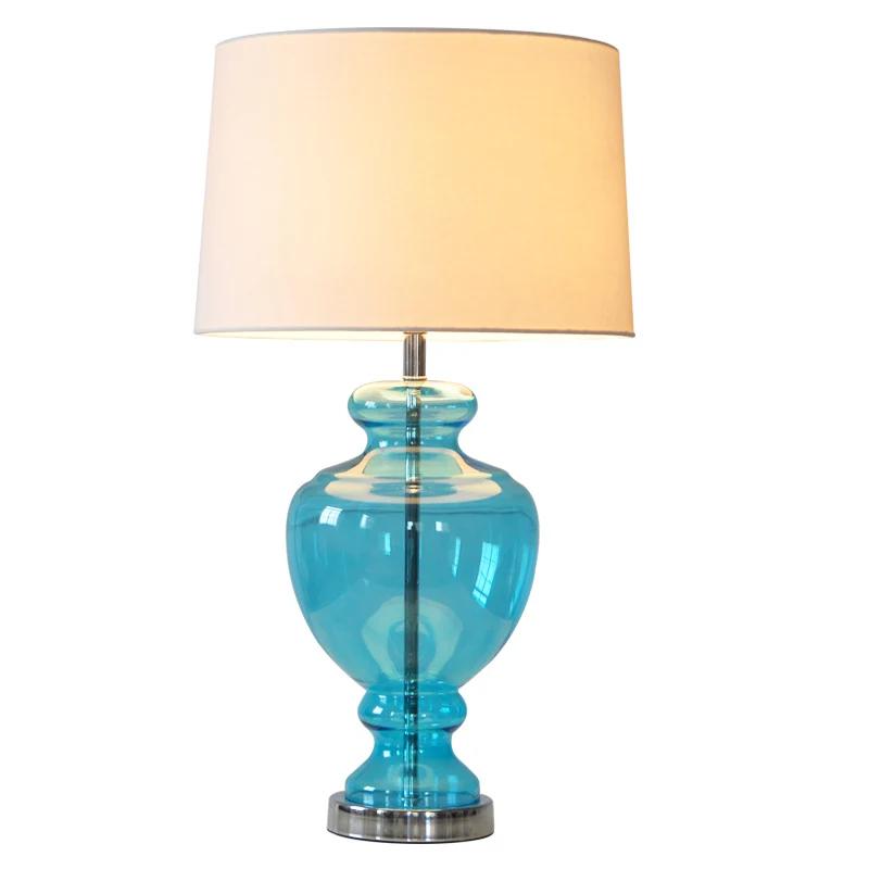 

Modern Table Lamps Water Ripple Led Lighting Fixtures Living Room Bedside Nordic Home Decoration Standing Desk Light Luminarias Button Switch небесно-голубой