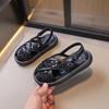 Children's Sandals Summer Glitter Girls Causal Beach Slippers New Versatile Kids Anti-kick Sequins Sandals Soft Bottom Fashion