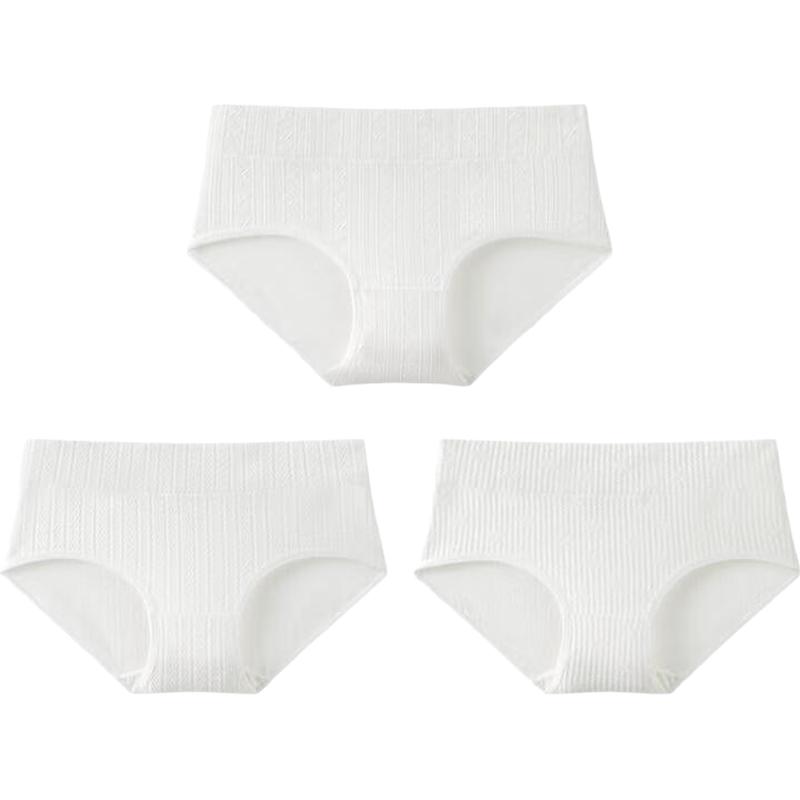 

Женские трусы Yiershuang класса А из детского хлопка средней посадки без красителей (3-Pack) M