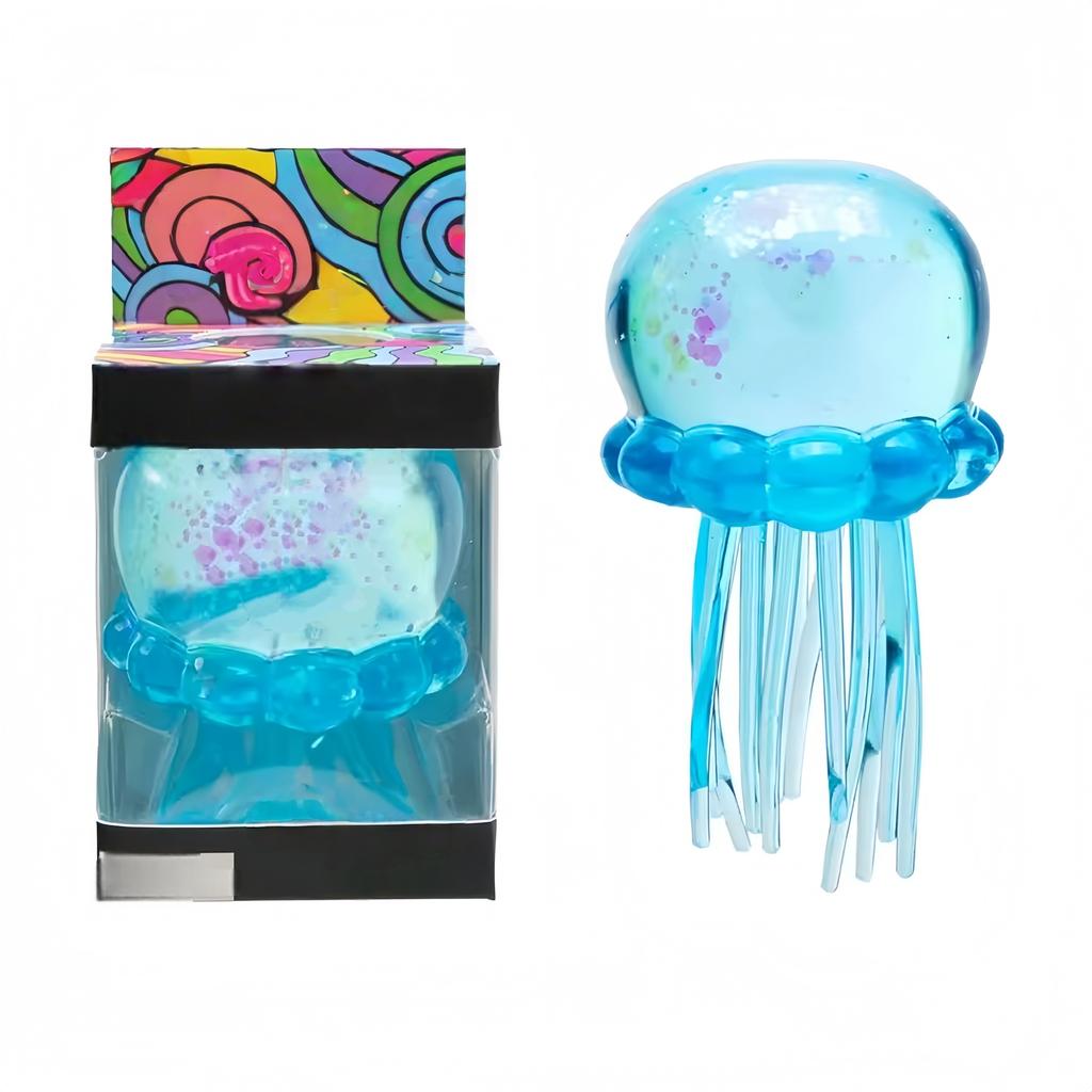 Confirmed Fuzz Ball Jellyfish Squishy Series Various Colors Cute Jellyfish Modeling Stress Relief Relax Fun Toy