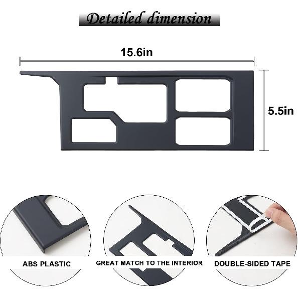 JDMCAR Central Control Gear Shift Panel Trim Cover Compatible With 2024 2025 2026 Toyota Tundra/Sequoia Accessories, Gear Shift Control