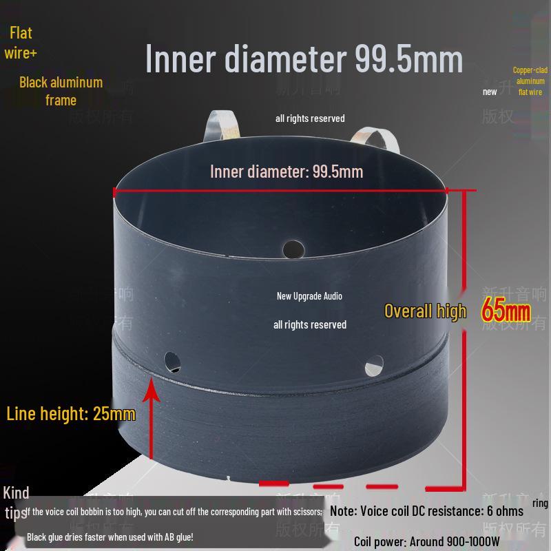 12-15" High Power Speaker Repair Parts: 75.5mm Woofer Voice Coil with Multiple Flat Wire 75/100 Core
