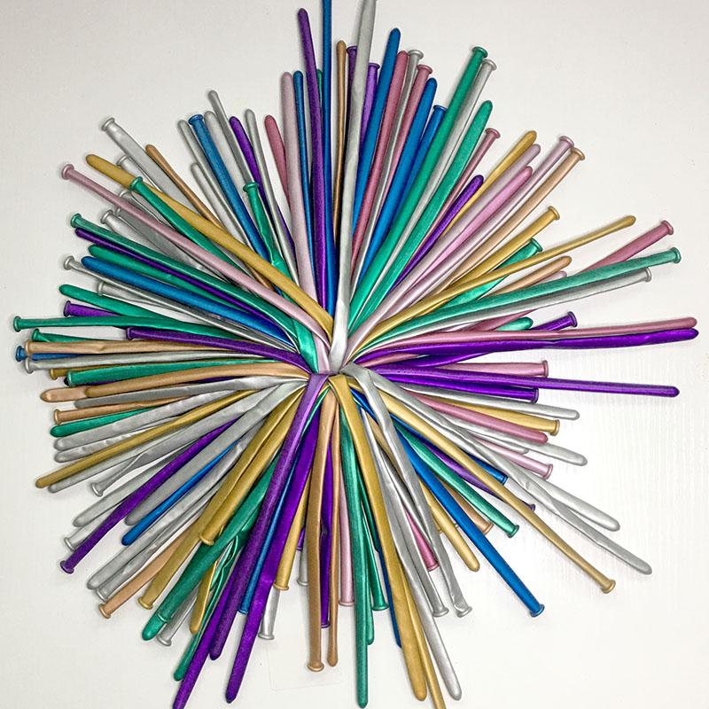 

Chrome Metallic Long Balloons DIY Modeling Metallic Globos Magic Air Ball Children s Toy Balloon Thick Strip Metal Color Balon 30pcs