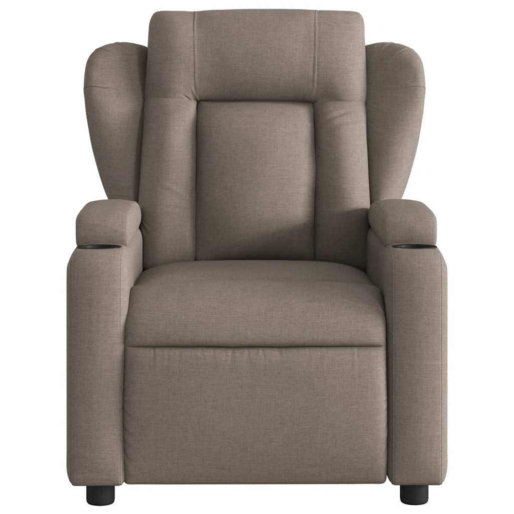 Massage Relax Chair Taupe Fabric