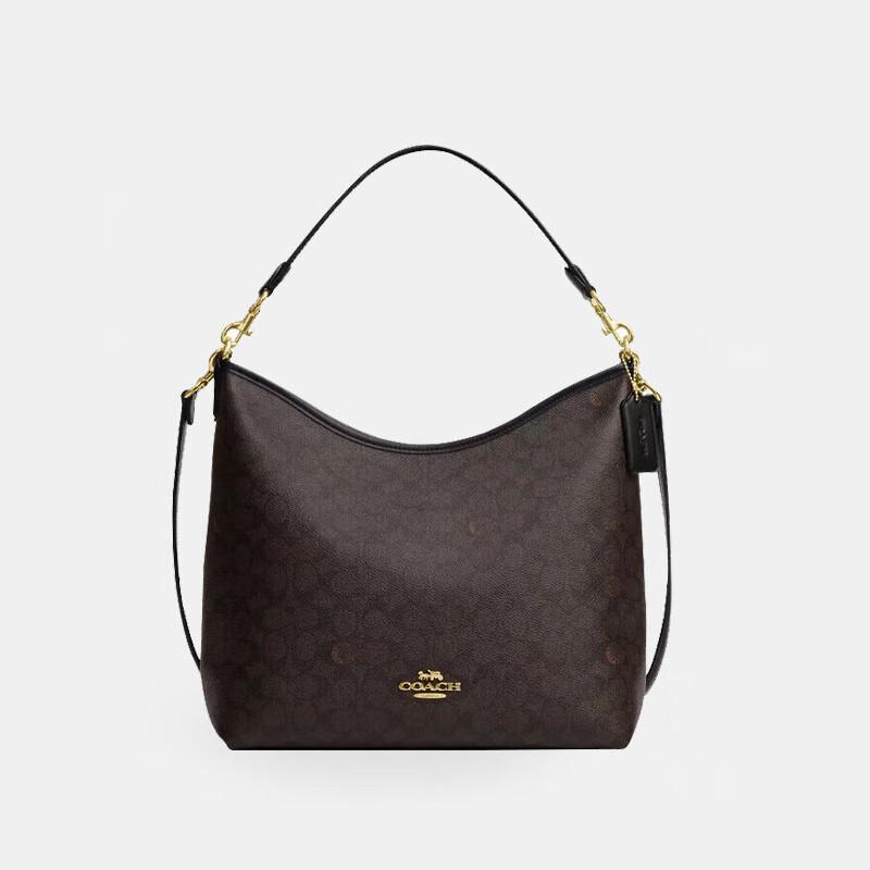 COACH Women's Signature Zipper Shoulder Bag