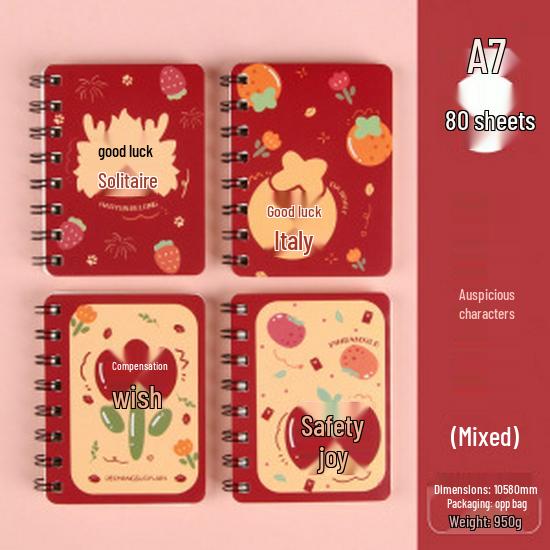Cute Mini Cartoon Coil Notebook - Portable Pocket-Size Study Journal for Students