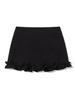 Eogeulliswedou Flower Ruffle Mini Skirt (Black)