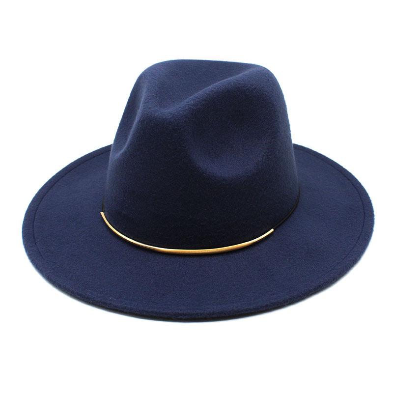 Retro Ladies Jazz Hat, British Versatile Simple Wool Hat Jazz Hat